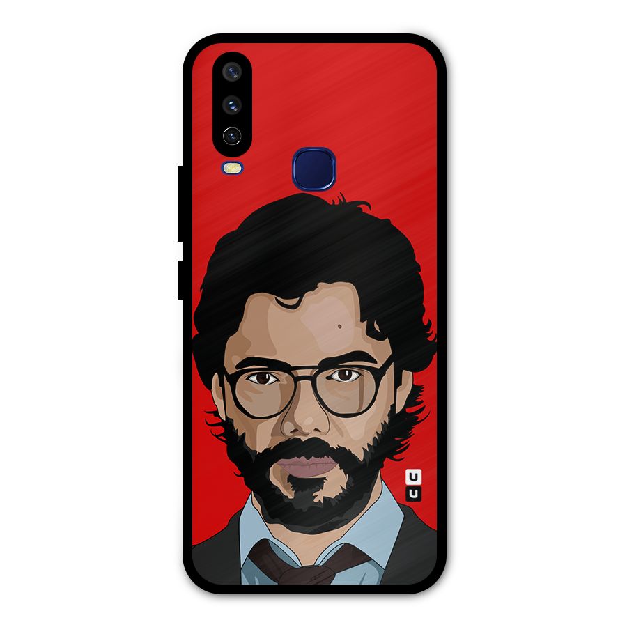 The Professor Illustration Art Metal Back Case for Vivo Y15
