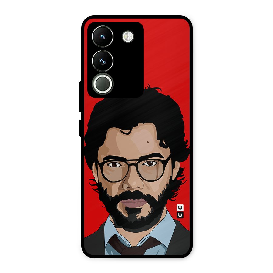 The Professor Illustration Art Metal Back Case for Vivo Y200
