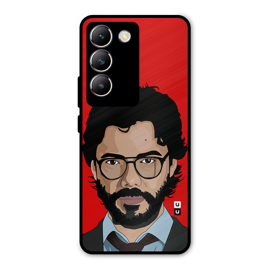 The Professor Illustration Art Metal Back Case for Vivo Y200e