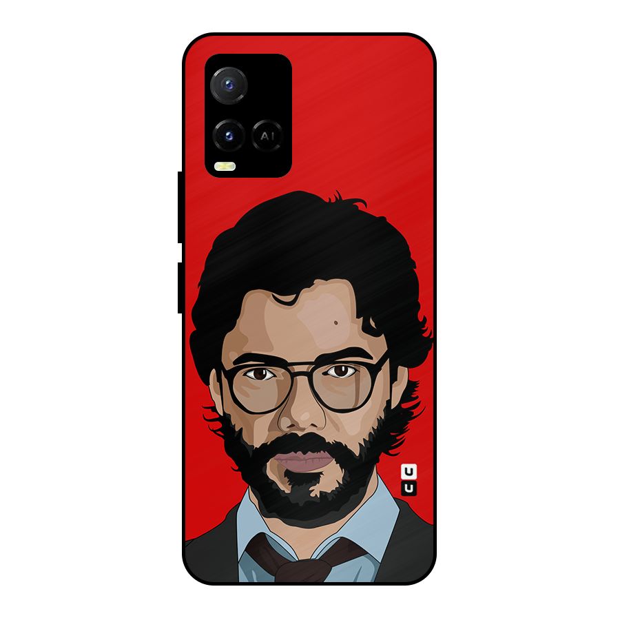 The Professor Illustration Art Metal Back Case for Vivo Y21 2021