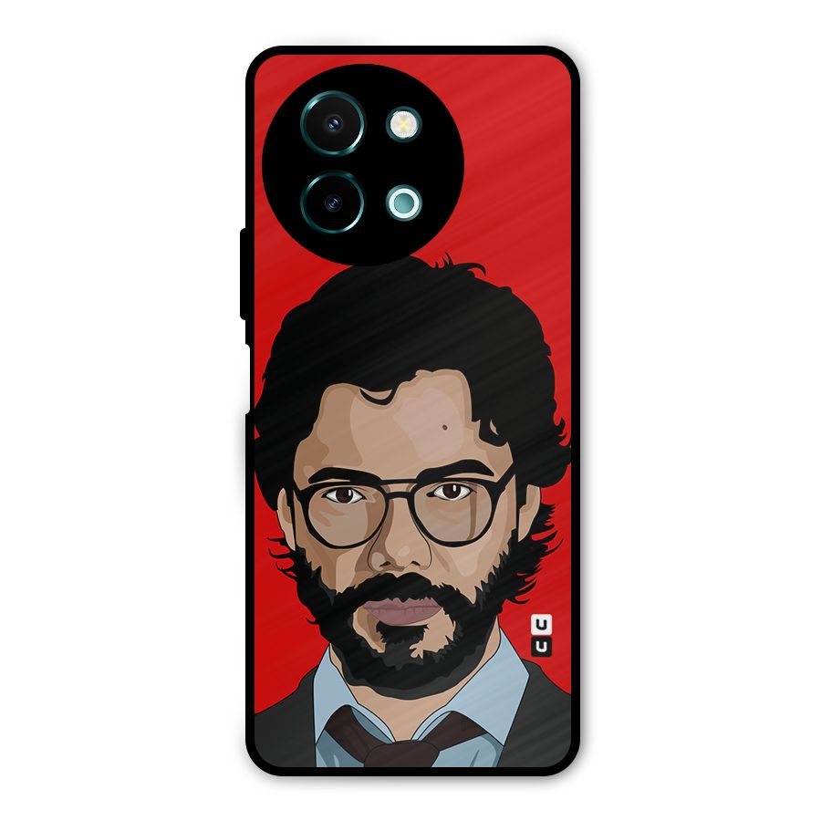 The Professor Illustration Art Metal Back Case for Vivo Y58