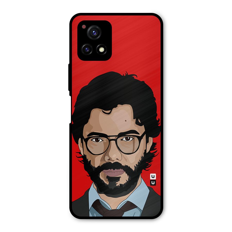 The Professor Illustration Art Metal Back Case for Vivo Y72 5G