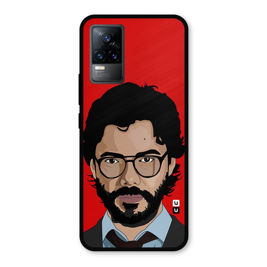 The Professor Illustration Art Metal Back Case for Vivo Y73