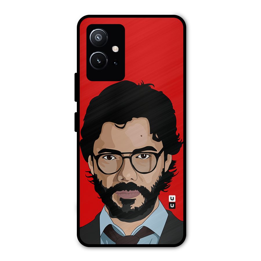 The Professor Illustration Art Metal Back Case for Vivo Y75 5G