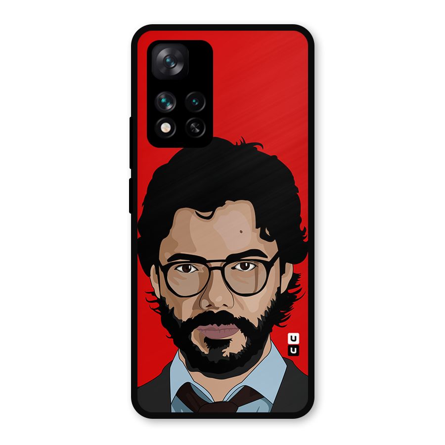 The Professor Illustration Art Metal Back Case for Xiaomi 11i Hypercharge 5G