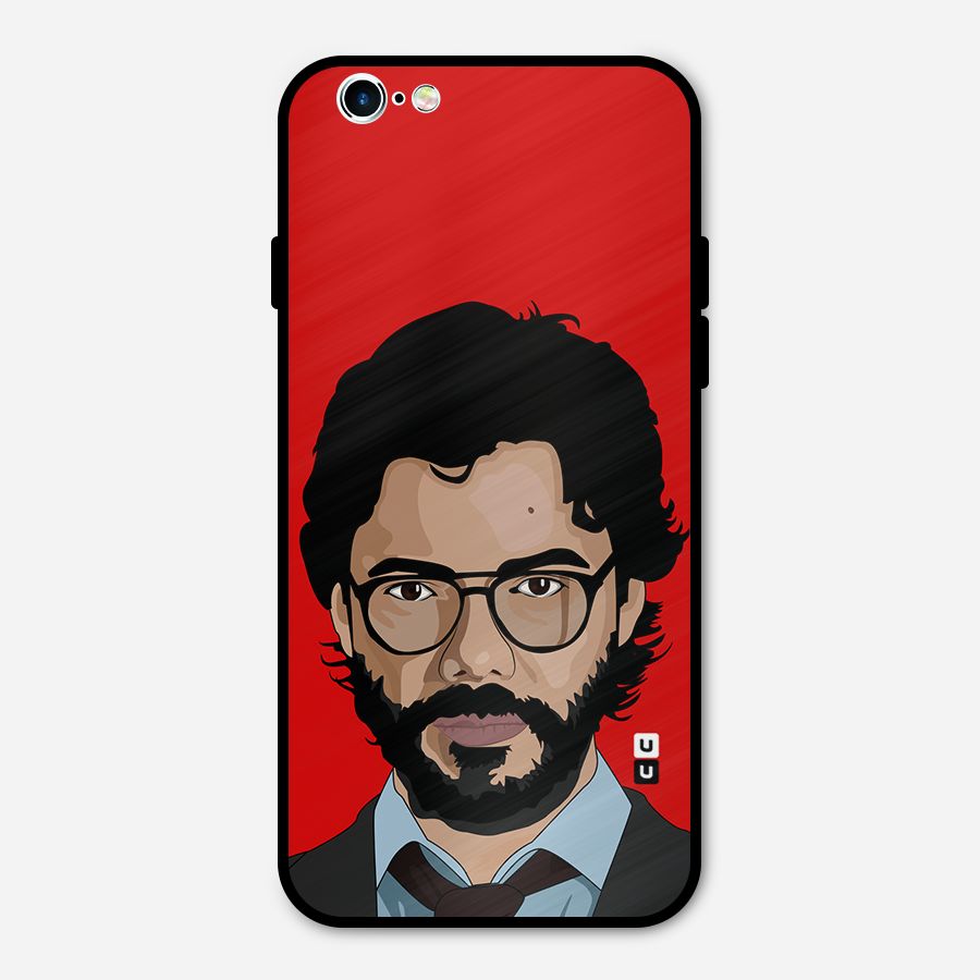 The Professor Illustration Art Metal Back Case for iPhone 6 6s