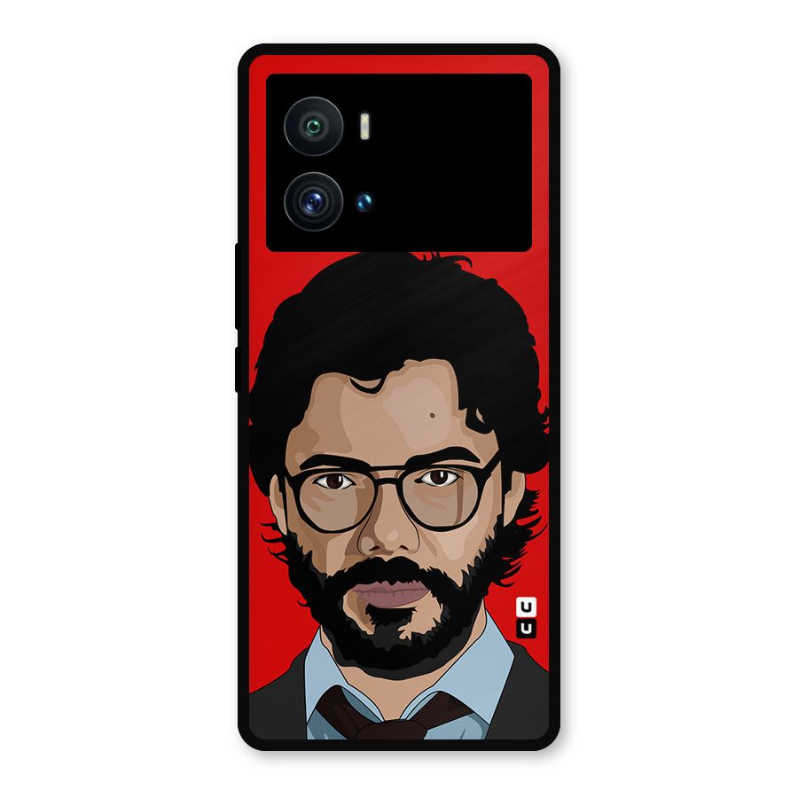 The Professor Illustration Art Metal Back Case for iQOO 9 Pro