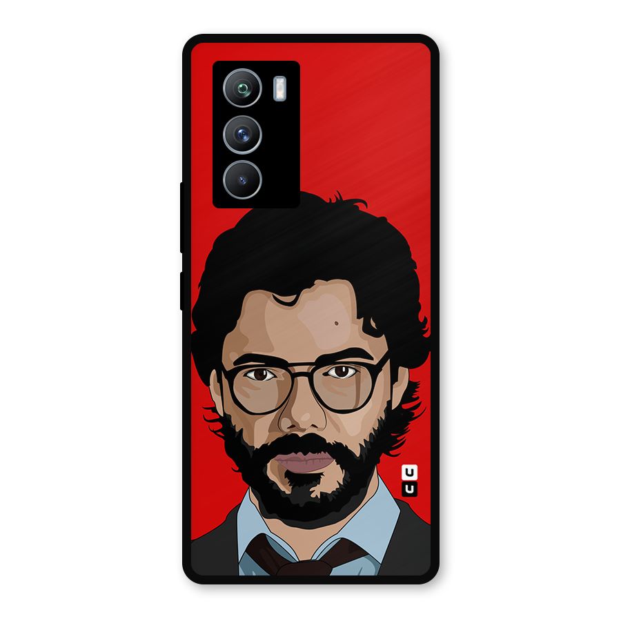The Professor Illustration Art Metal Back Case for iQOO 9 SE