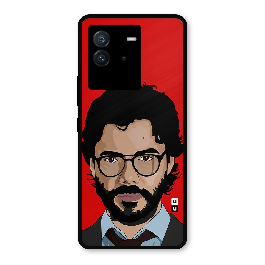 The Professor Illustration Art Metal Back Case for iQOO Neo 6 5G