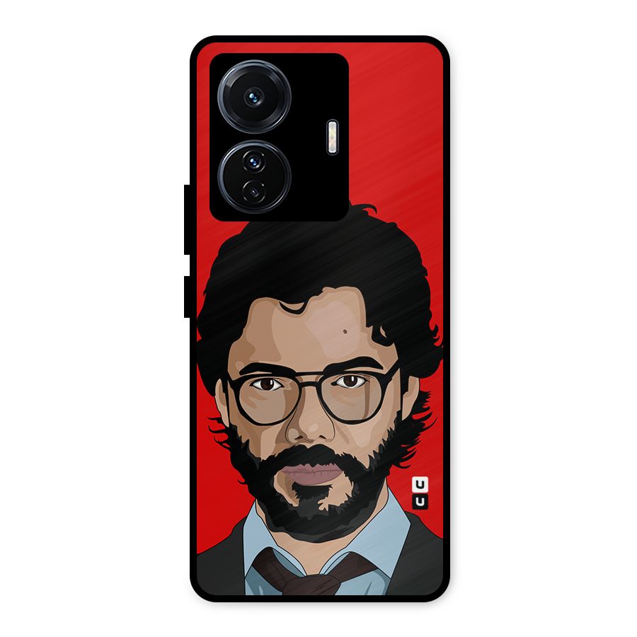 The Professor Illustration Art Metal Back Case for iQOO Z6