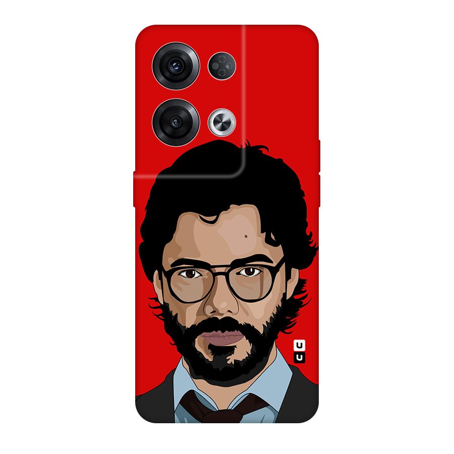 The Professor Illustration Art Original Polycarbonate Back Case for Oppo Reno8 Pro 5G