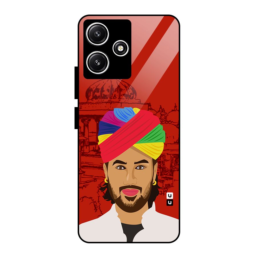 The Rajasthani Chokro Glass Back Case for Poco M6 Pro