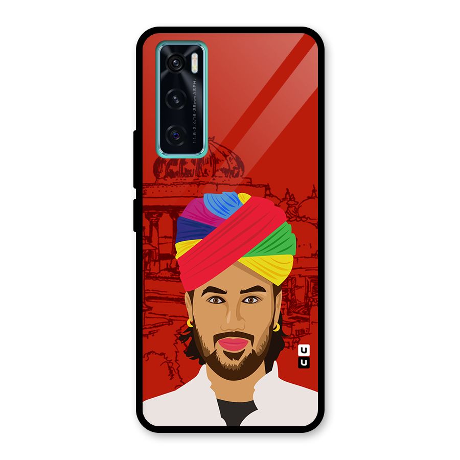 The Rajasthani Chokro Glass Back Case for Vivo V20 SE
