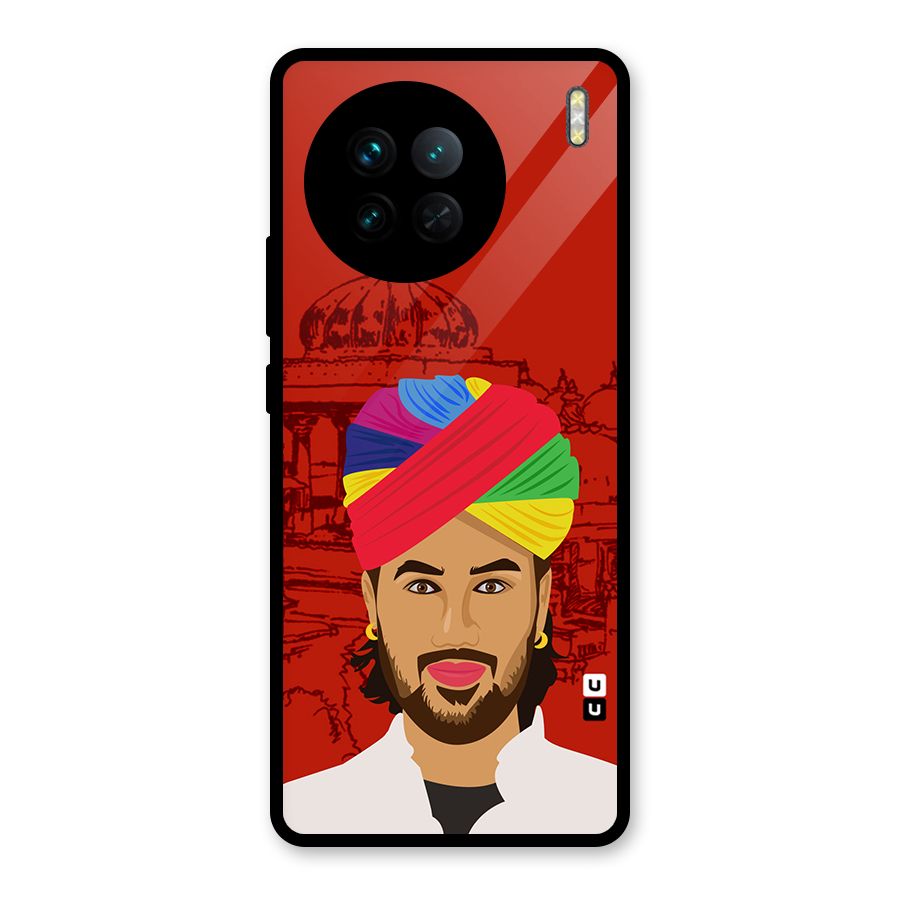 The Rajasthani Chokro Glass Back Case for Vivo X90
