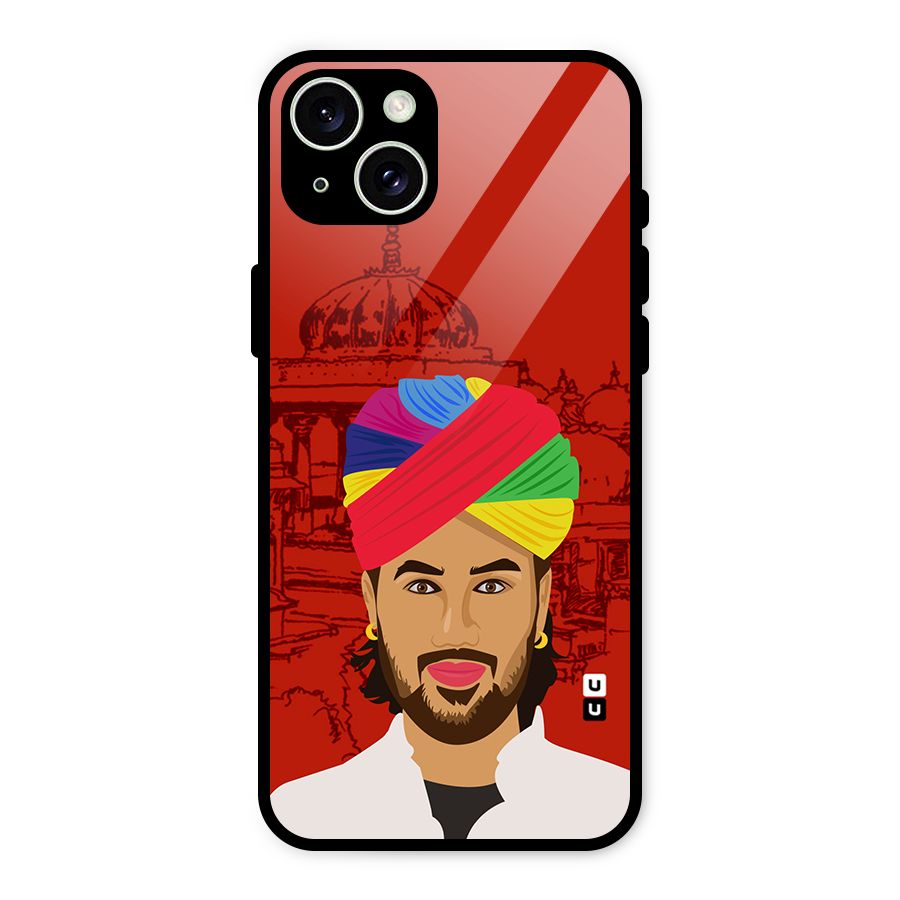 The Rajasthani Chokro Glass Back Case for iPhone 15 Plus