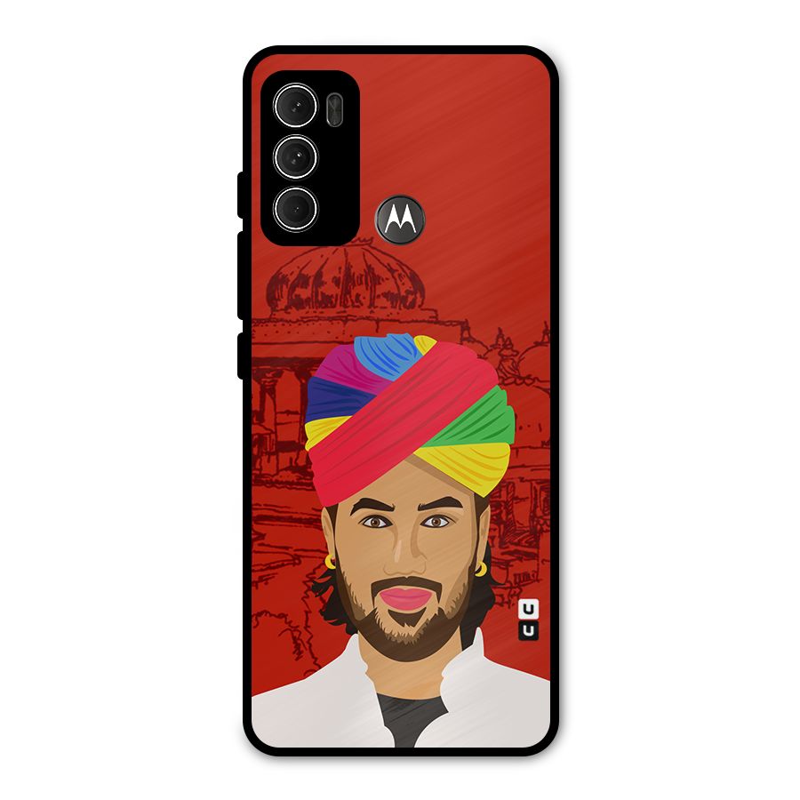 The Rajasthani Chokro Metal Back Case for Moto G60