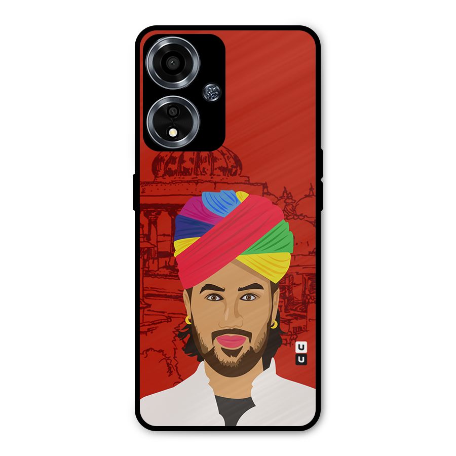 The Rajasthani Chokro Metal Back Case for Oppo A59