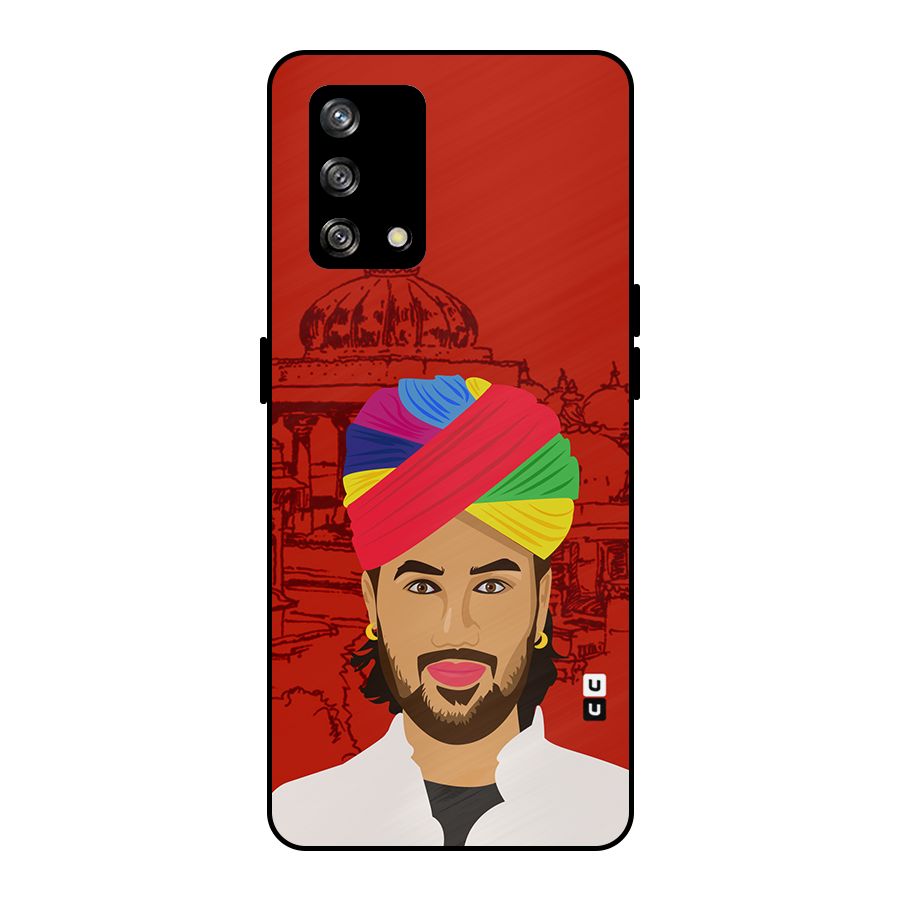 The Rajasthani Chokro Metal Back Case for Oppo F19