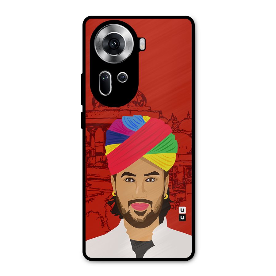 The Rajasthani Chokro Metal Back Case for Oppo Reno11 5G