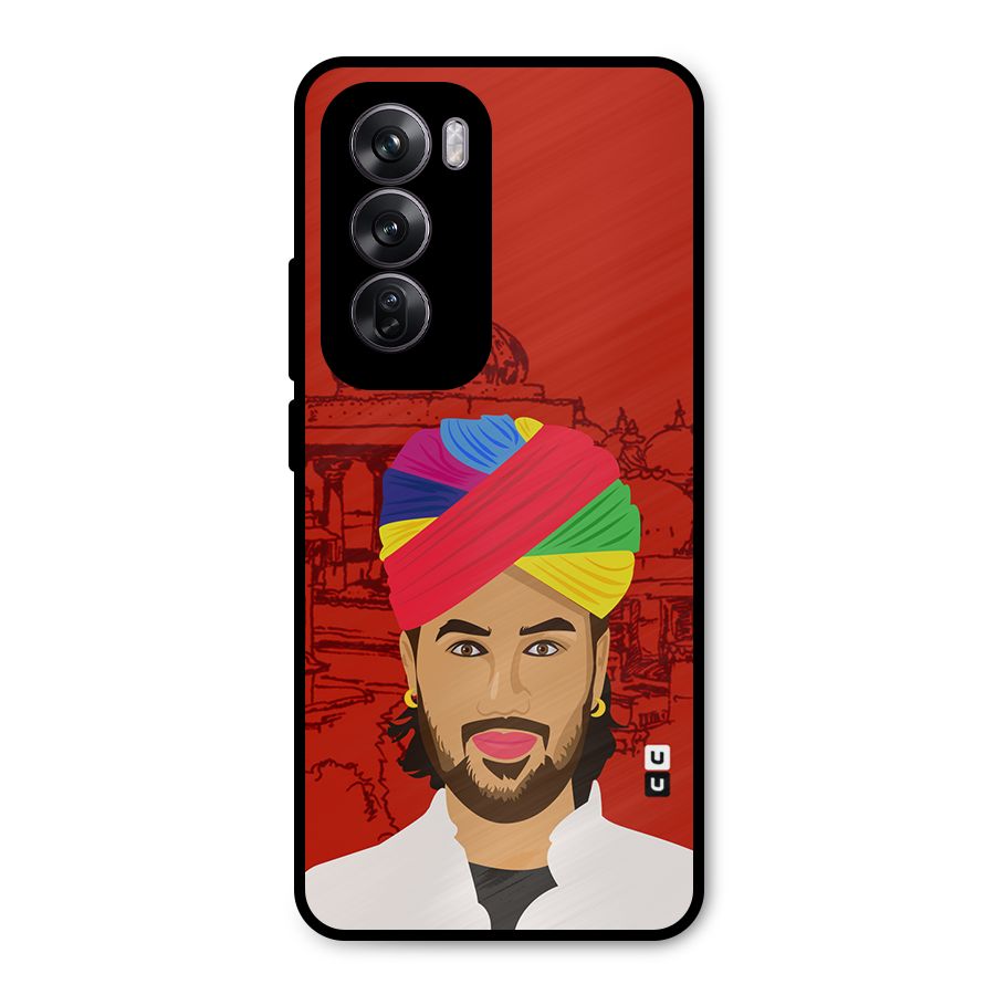 The Rajasthani Chokro Metal Back Case for Oppo Reno12 Pro