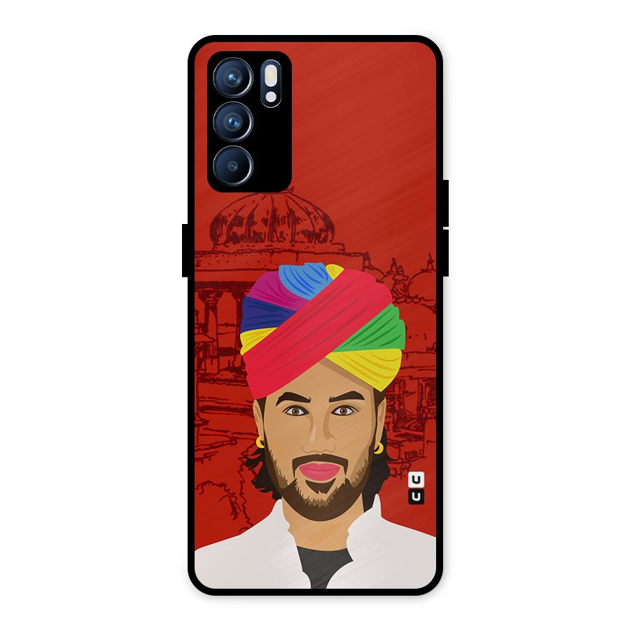 The Rajasthani Chokro Metal Back Case for Oppo Reno6 5G