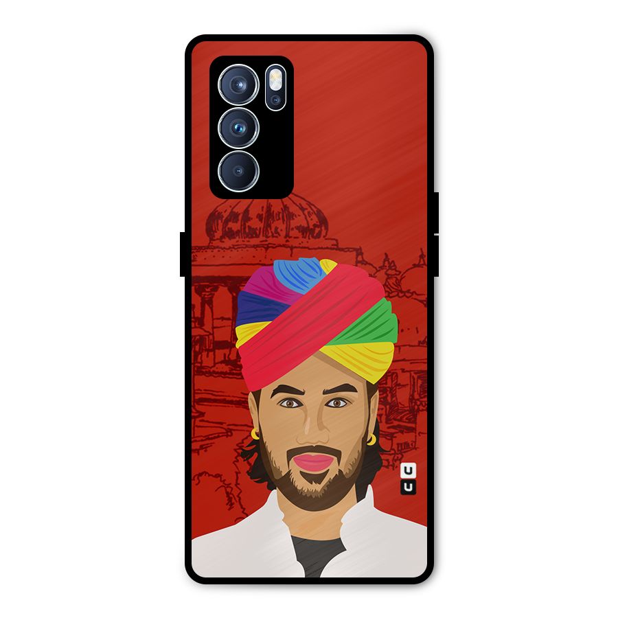 The Rajasthani Chokro Metal Back Case for Oppo Reno6 Pro 5G