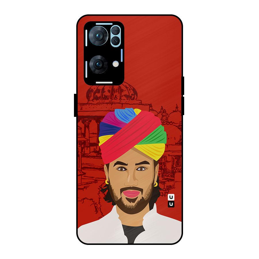 The Rajasthani Chokro Metal Back Case for Oppo Reno7 Pro 5G