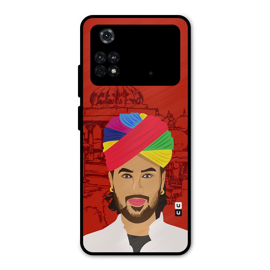 The Rajasthani Chokro Metal Back Case for Poco M4 Pro 4G