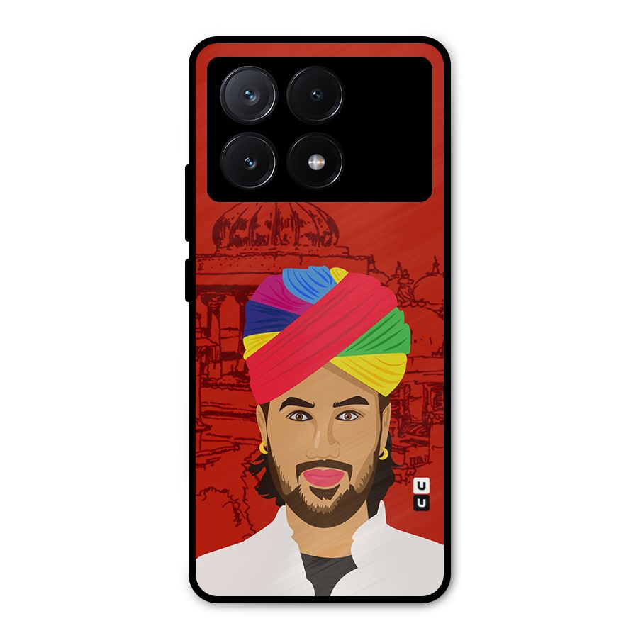The Rajasthani Chokro Metal Back Case for Poco X6 Pro