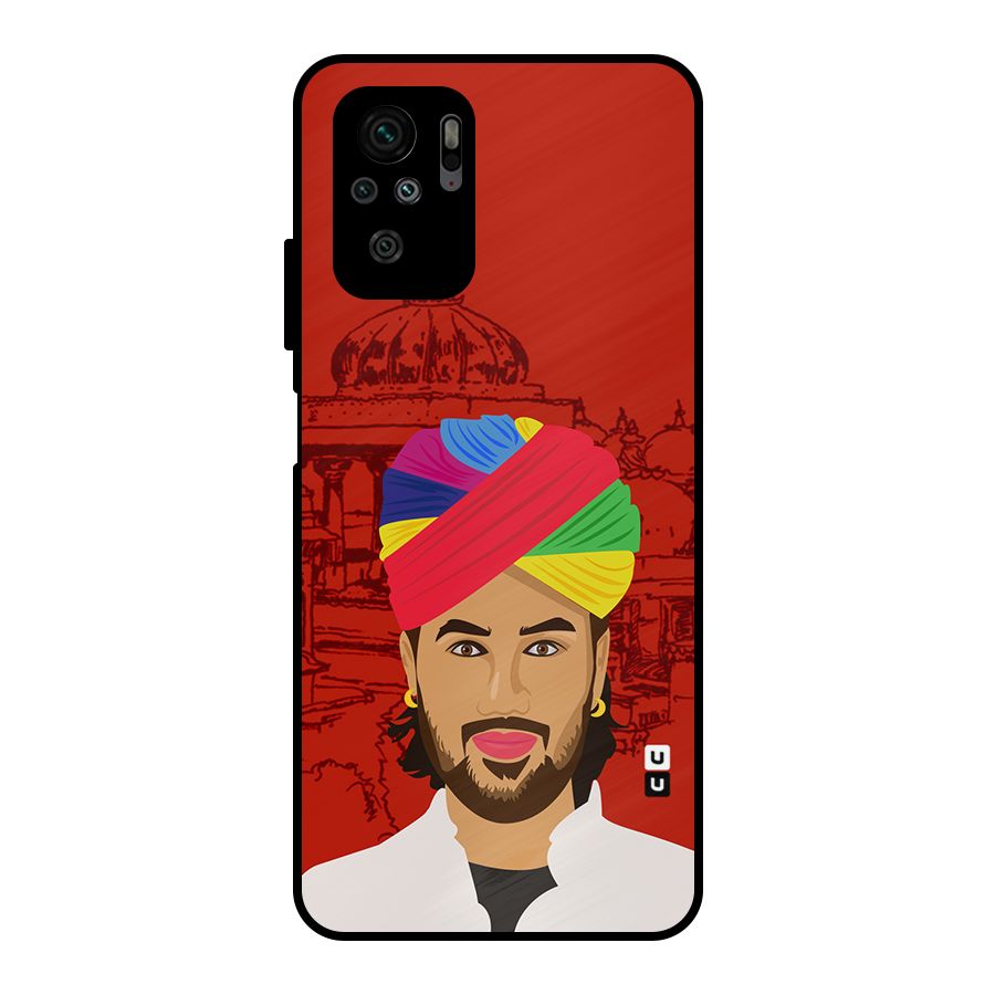 The Rajasthani Chokro Metal Back Case for Redmi Note 10S