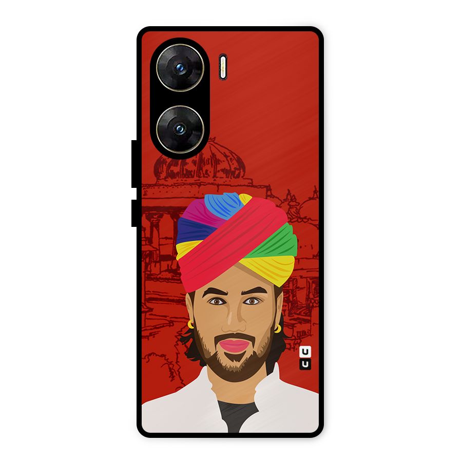The Rajasthani Chokro Metal Back Case for Vivo V29e