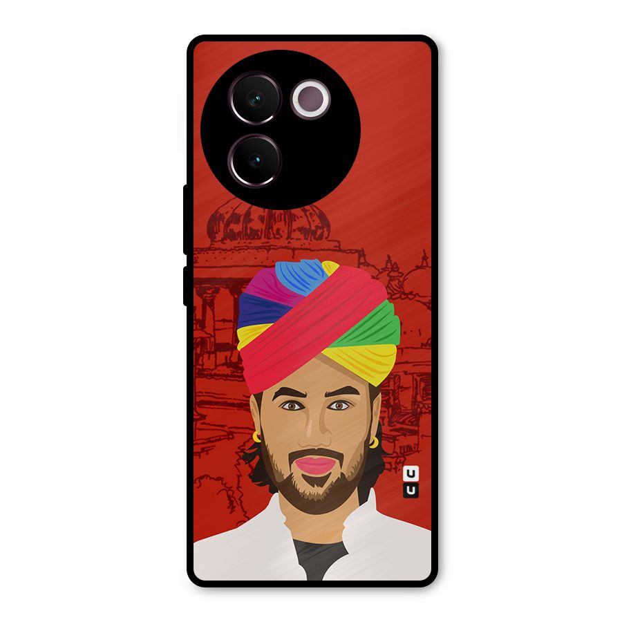 The Rajasthani Chokro Metal Back Case for Vivo V30e