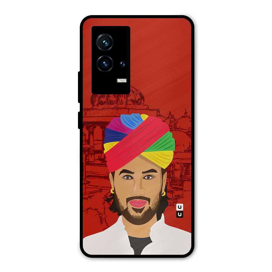 The Rajasthani Chokro Metal Back Case for iQOO 9 5G