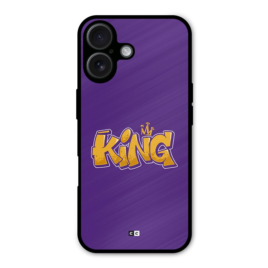The Royal King Metal Back Case for iPhone 16