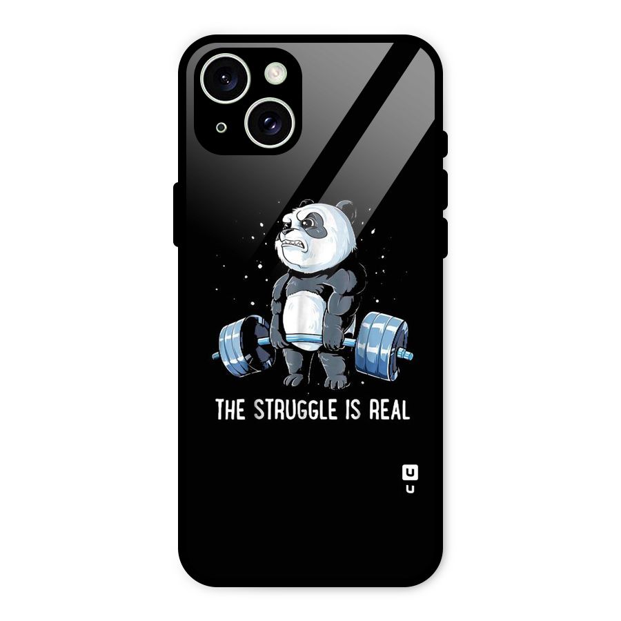 The Struggle is Real Glass Back Case for iPhone 15 Plus