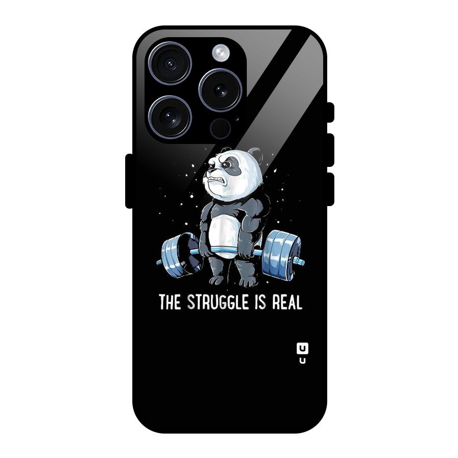 The Struggle is Real Glass Back Case for iPhone 15 Pro