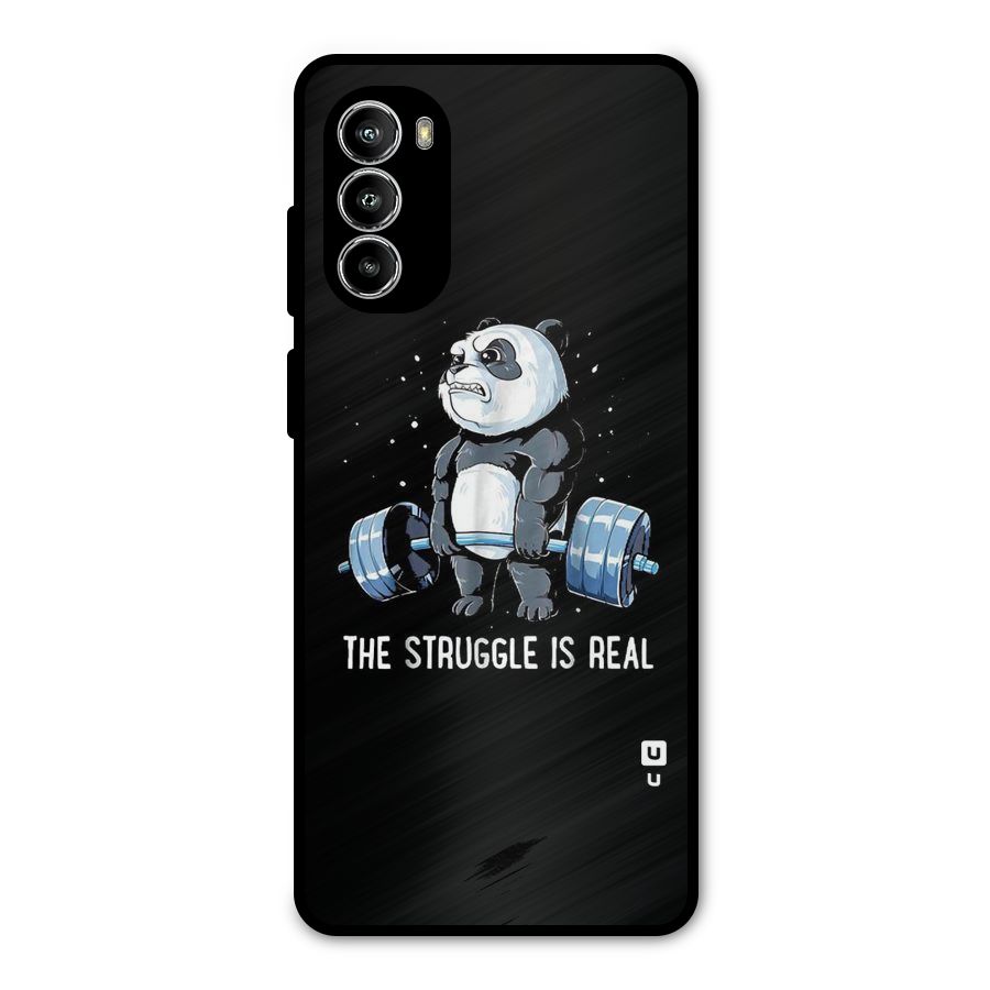 The Struggle is Real Metal Back Case for Moto G52