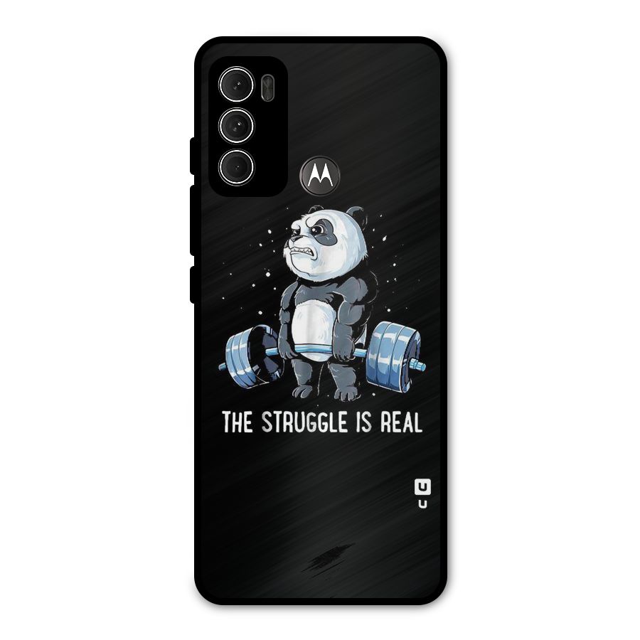 The Struggle is Real Metal Back Case for Moto G60