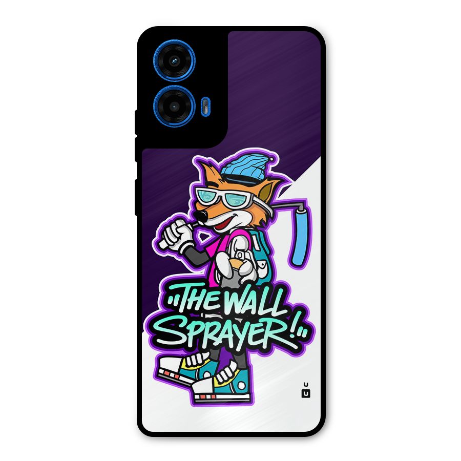 The Wall Sprayer Metal Back Case for Moto G45