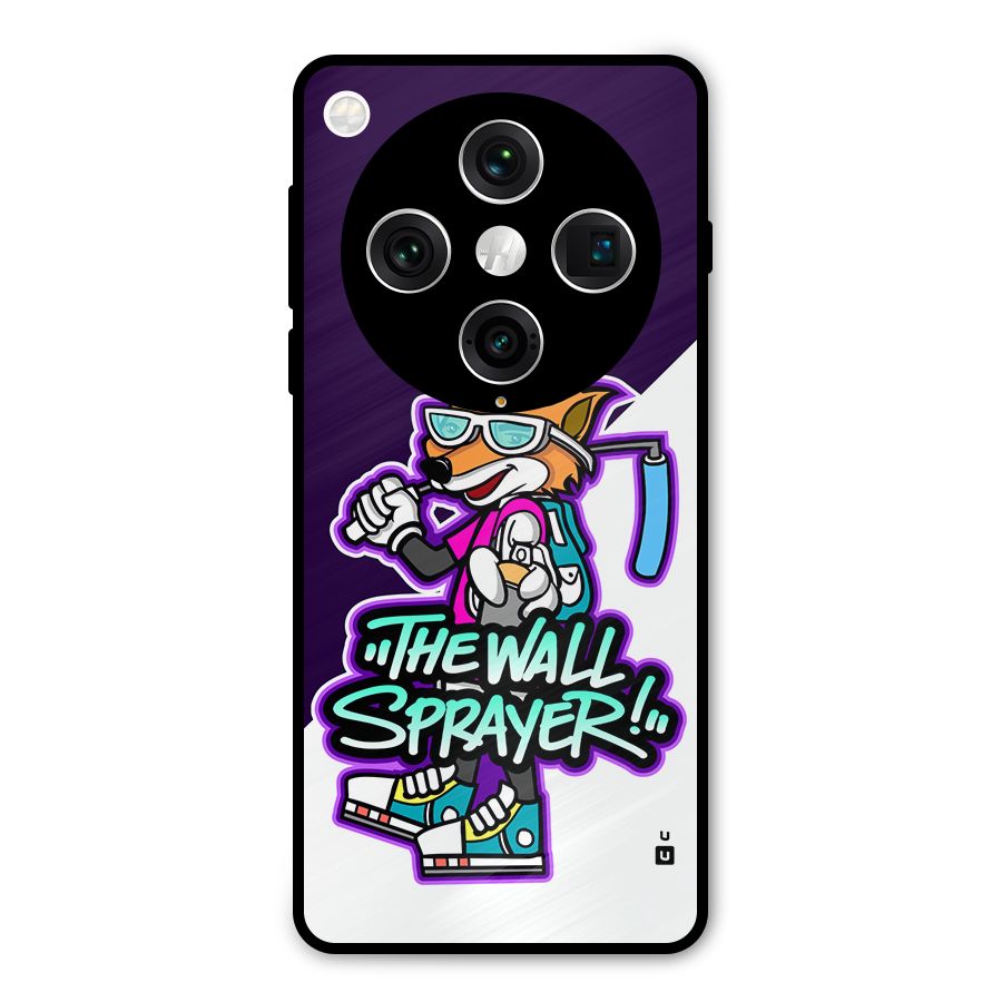 The Wall Sprayer Metal Back Case for Oppo Find X8 Pro