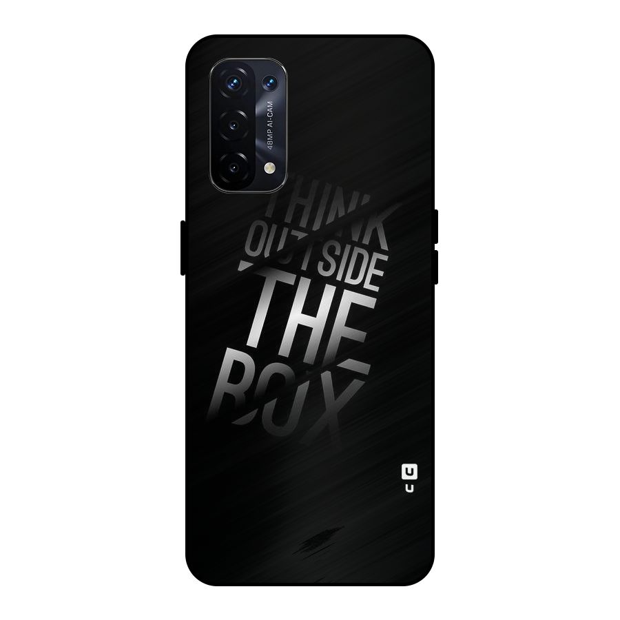 Think Outside The Box Metal Back Case for Oppo A74 5G