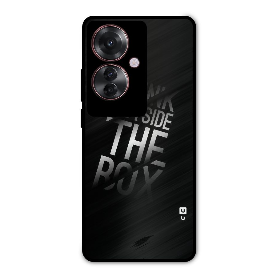 Think Outside The Box Metal Back Case for Oppo F25 Pro