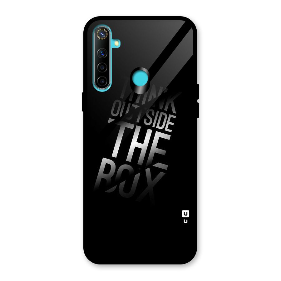 Think Outside the Box Glass Back Case for Realme 5i