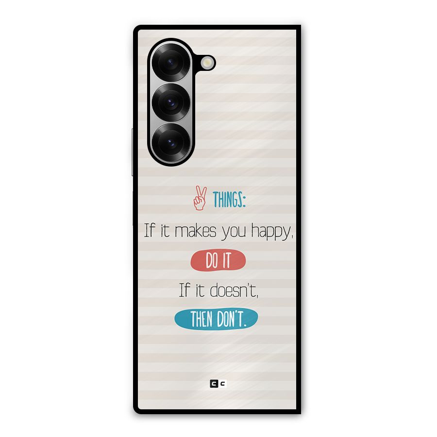 Think Then Metal Back Case for Galaxy Z Fold6