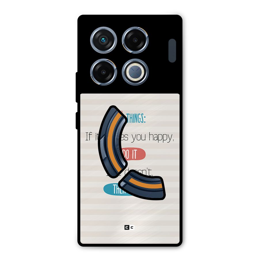 Think Then Metal Back Case for Infinix GT 20 Pro