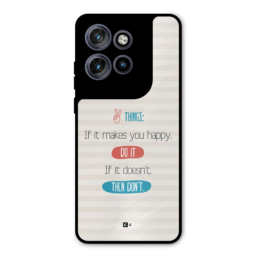 Think Then Metal Back Case for Motorola Edge 50 Neo