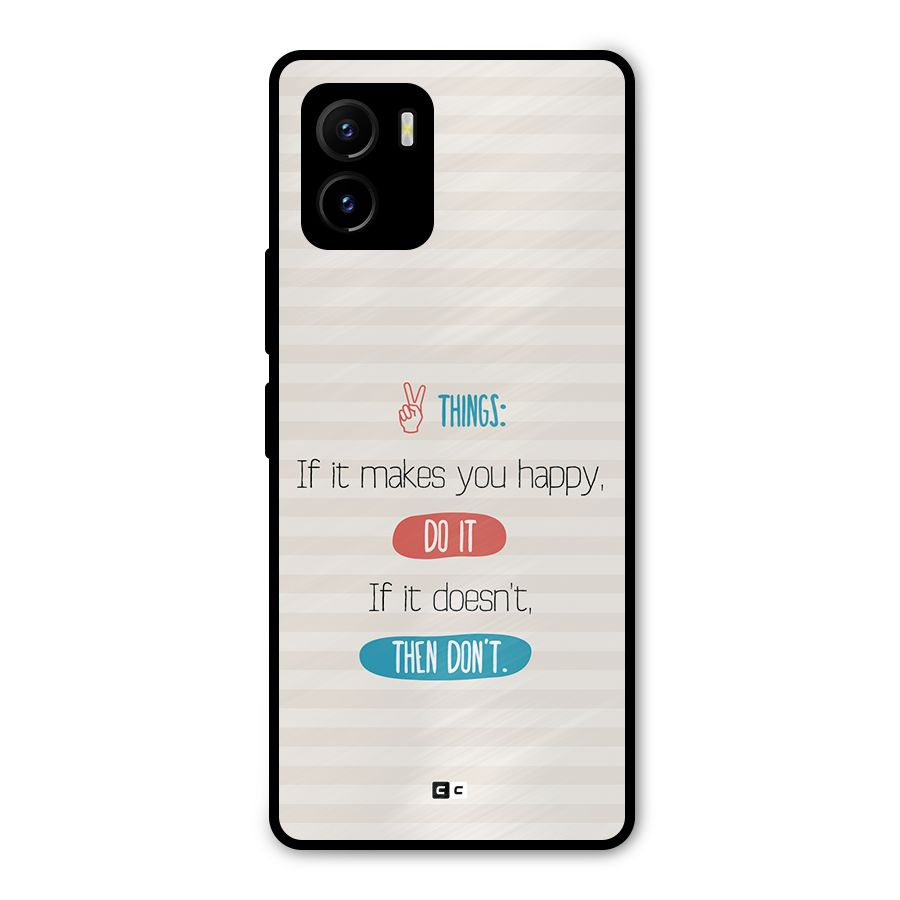 Think Then Metal Back Case for Vivo Y15s