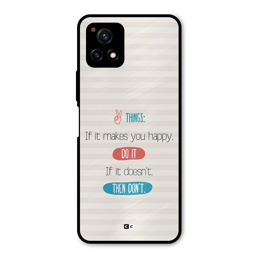 Think Then Metal Back Case for Vivo Y72 5G