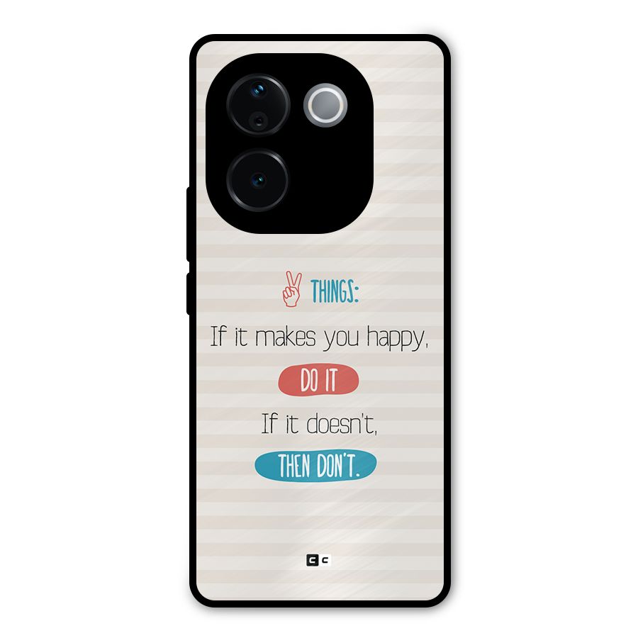 Think Then Metal Back Case for iQOO Z9s Pro