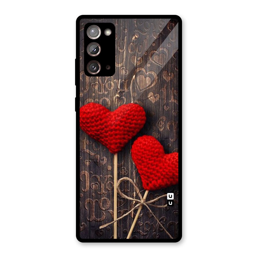 Thread Art Wooden Print Glass Back Case for Galaxy Note 20